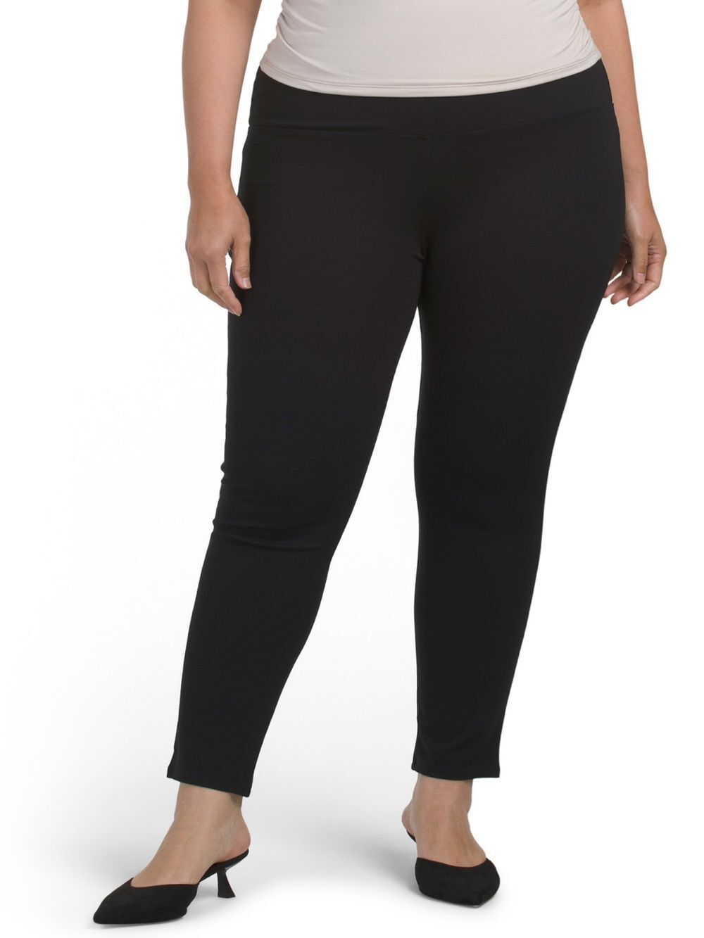 Jones NY Char Black Tummy Control Ponte Knit Leggings